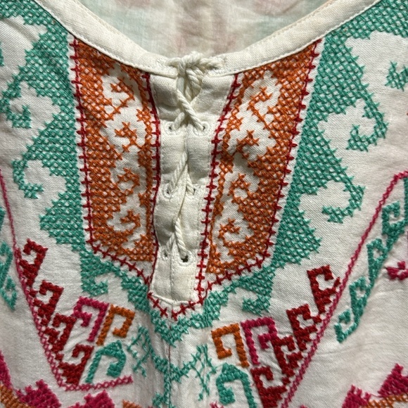 Free People | White Andean Embroidered Mini Dress Small - Picture 3 of 6